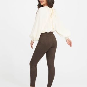 Brand New Chocolate Suede Spanx Leggings